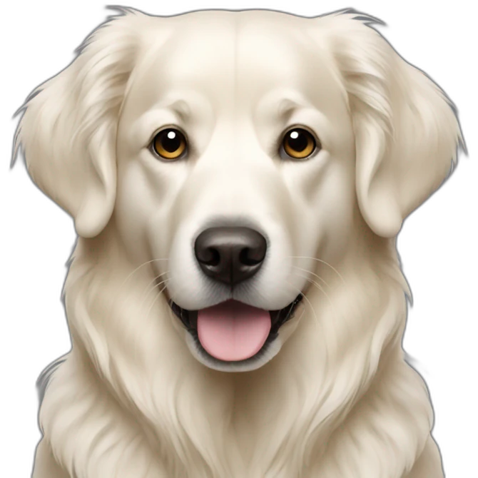 a white golden retriever emoji