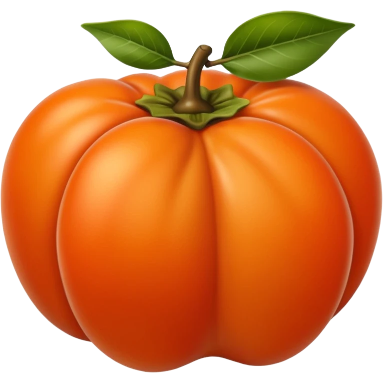 persimmon fruit smooth no parts on skin emoji