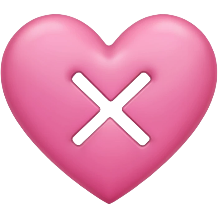 un coeur rose barré emoji