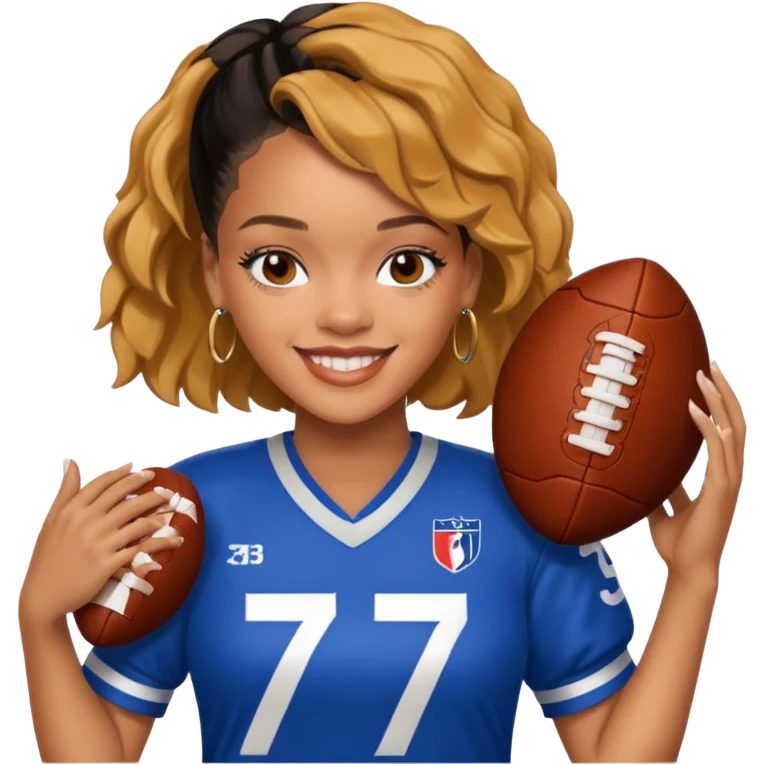 Rihanna in a football jersey  emoji
