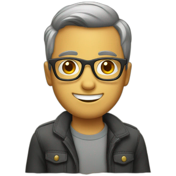 Garçon avec lunettes emoji