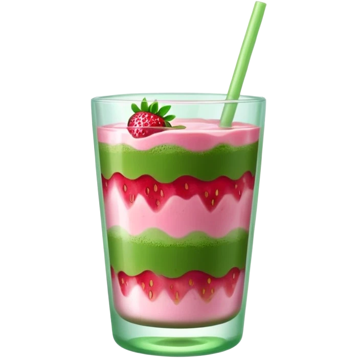 iced strawberry matcha emoji