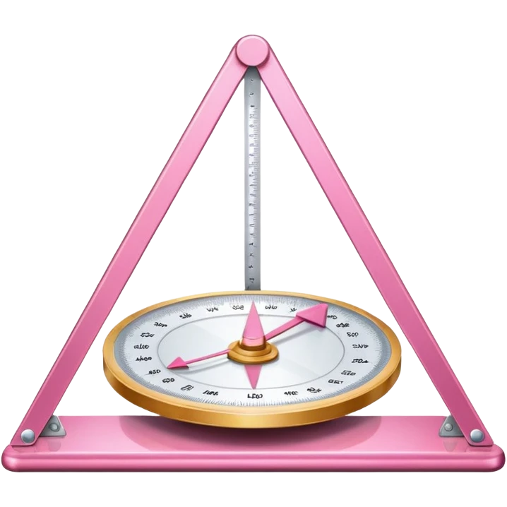 mac os icon Architect's scale, protractor, triangle, pink emoji