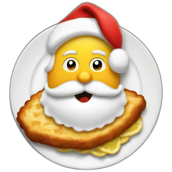 santa-eating-schnitzel emoji