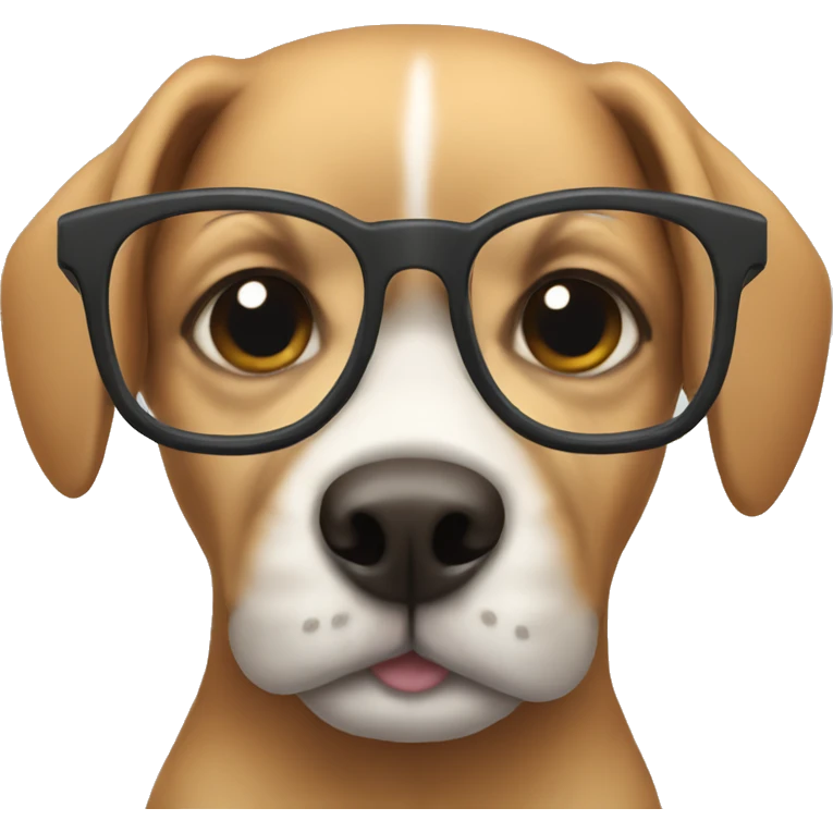 dog with glasses emoji