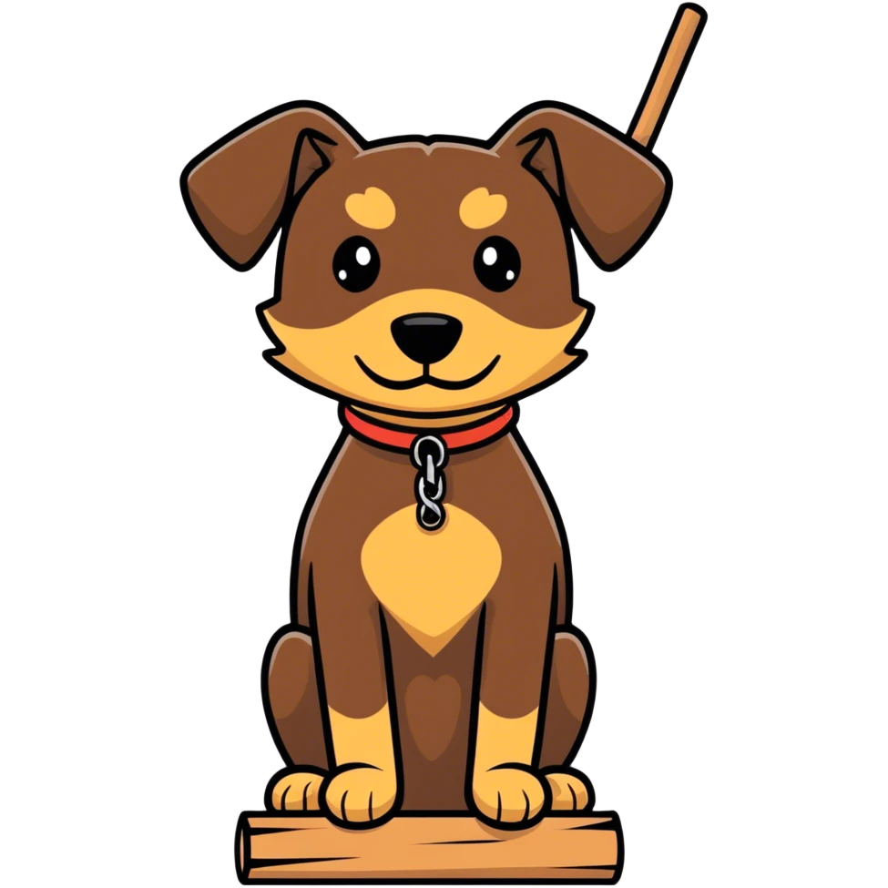 Dog on a stick emoji