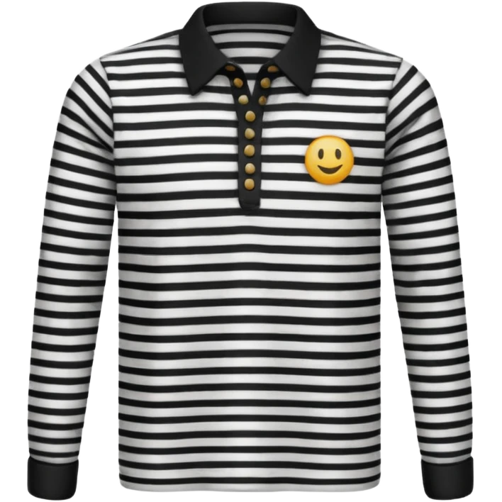 black and white striped shirt, just the shirt french emoji
