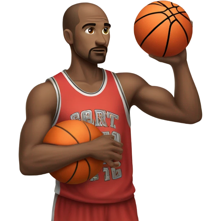 Dude shooting a basketball  emoji