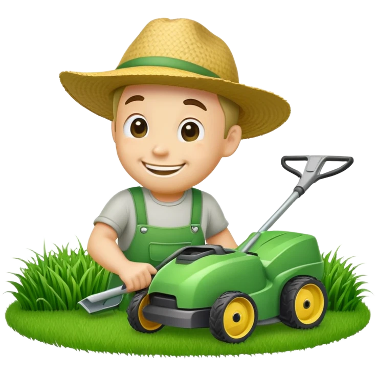Lawn Mowing Character names grassy gus emoji