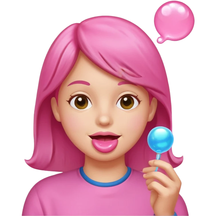 Smiley blowing bubble gum emoji