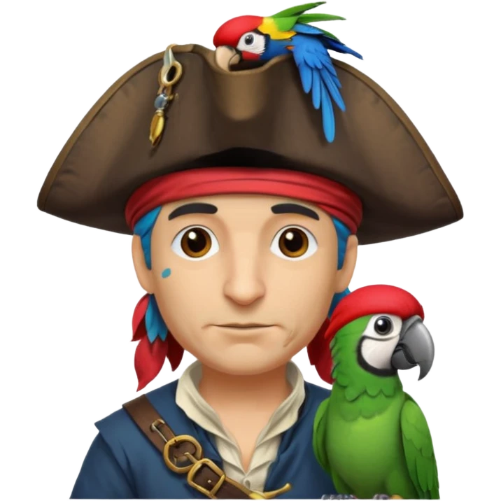 pirate and parrot emoji
