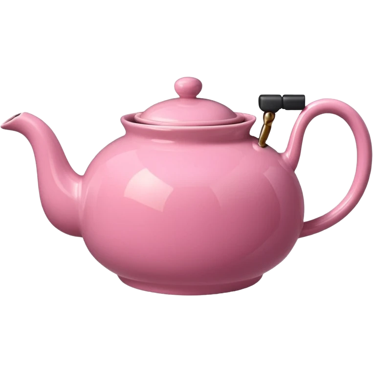 Pink steaming and boiling  tea pot with smoke emoji