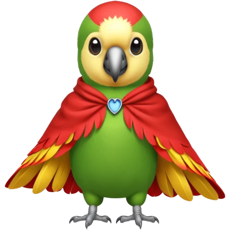 parrot wearing a poncho emoji