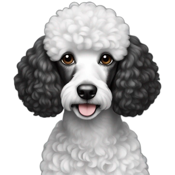 poodle black white emoji