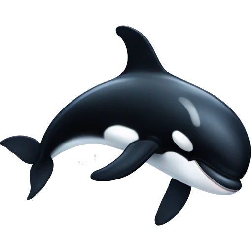 cute calf killer whale emoji
