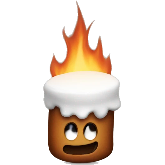 Burnt marshmallow emoji