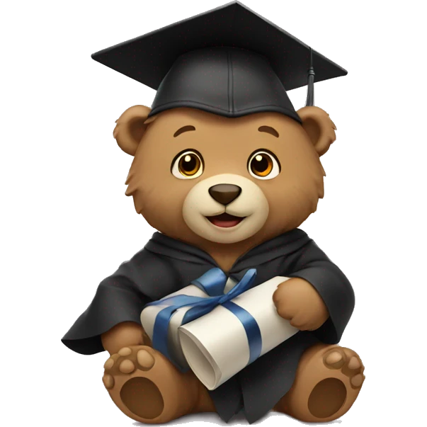 Graduation bear emoji