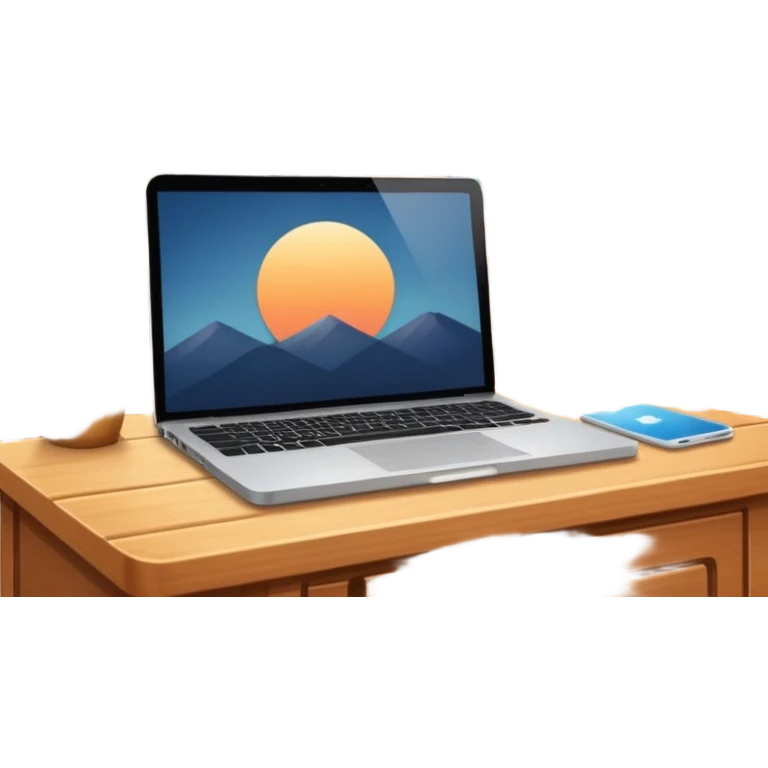 cute library with mac laptop in it emoji