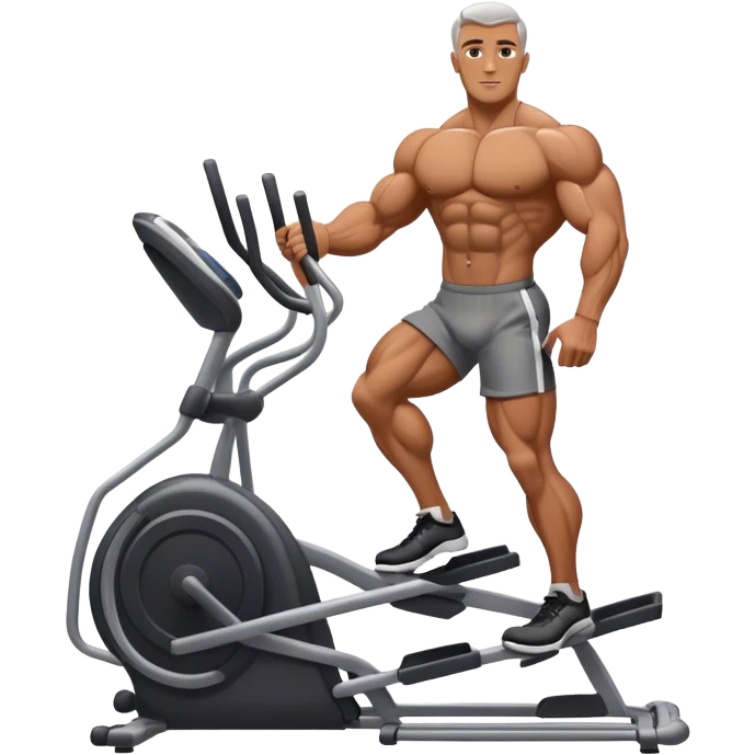 bodybuilder eliptical emoji
