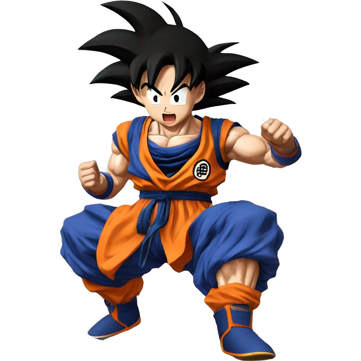 goku levantando pesas emoji