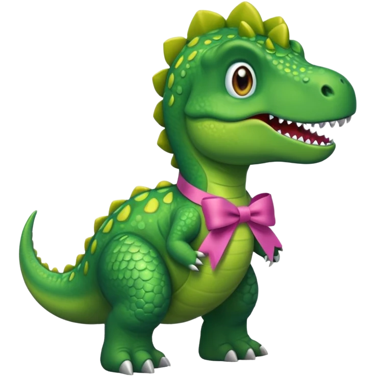 dinasour with ribbon emoji