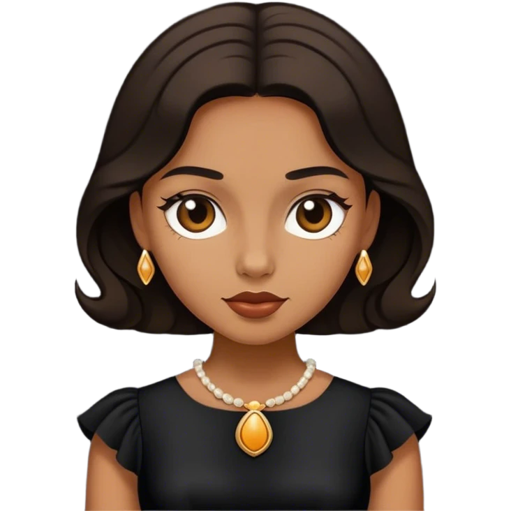 Black vintage dress emoji