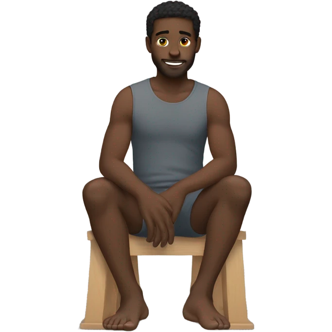 Black guy with toes emoji