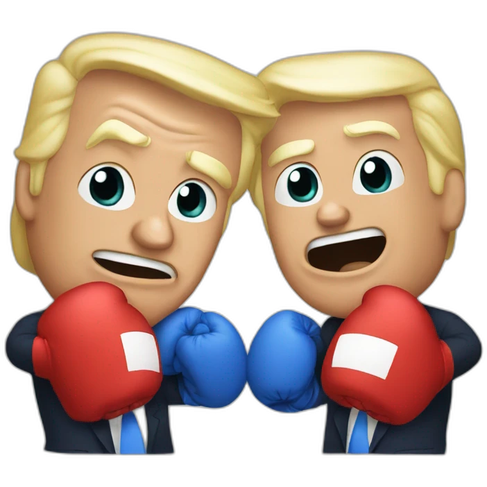 donald trump boxing with joe biden emoji