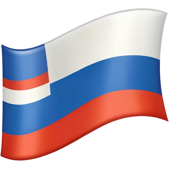 Сделай эмодзи флага РФ, в левом верхнем углу которого желтый квадрат на 2 полоски emoji