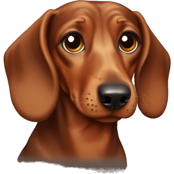 Brown dachshund emoji