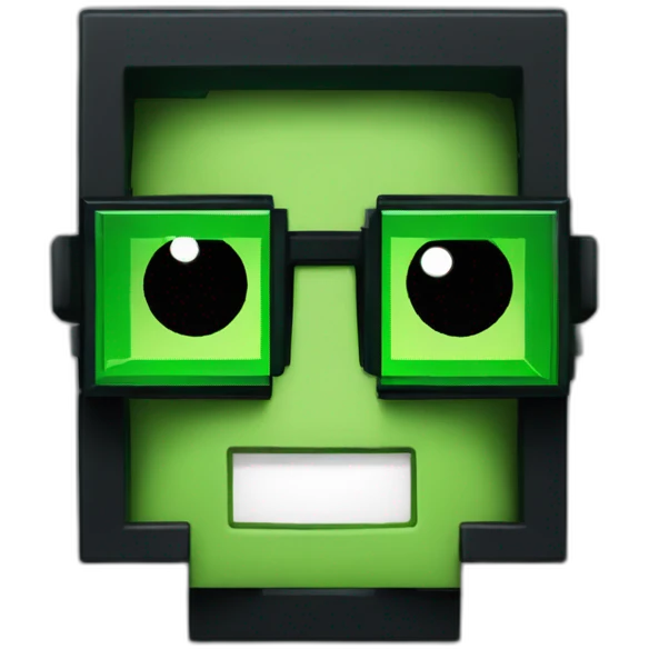 Minecraft creeper Waring black goggles emoji