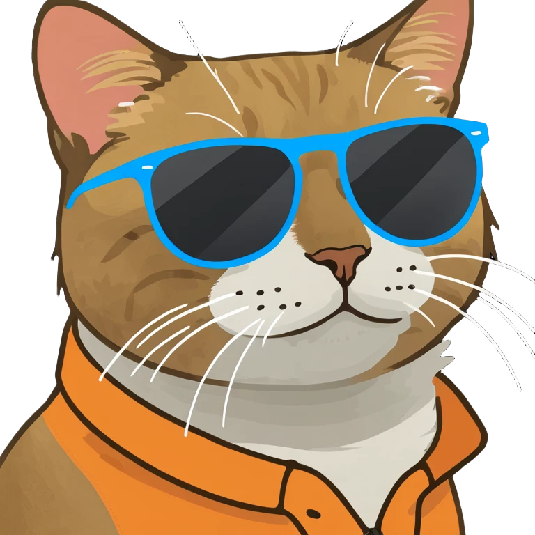 Cat with sunglasses emoji