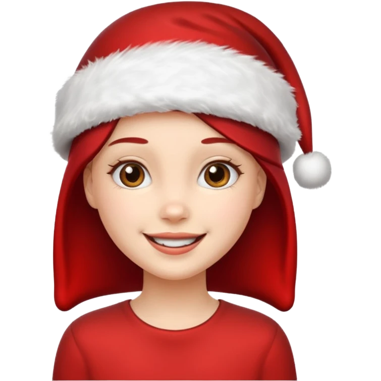 Santa girl face emoji