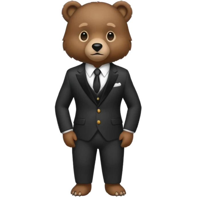 black bear with suit emoji