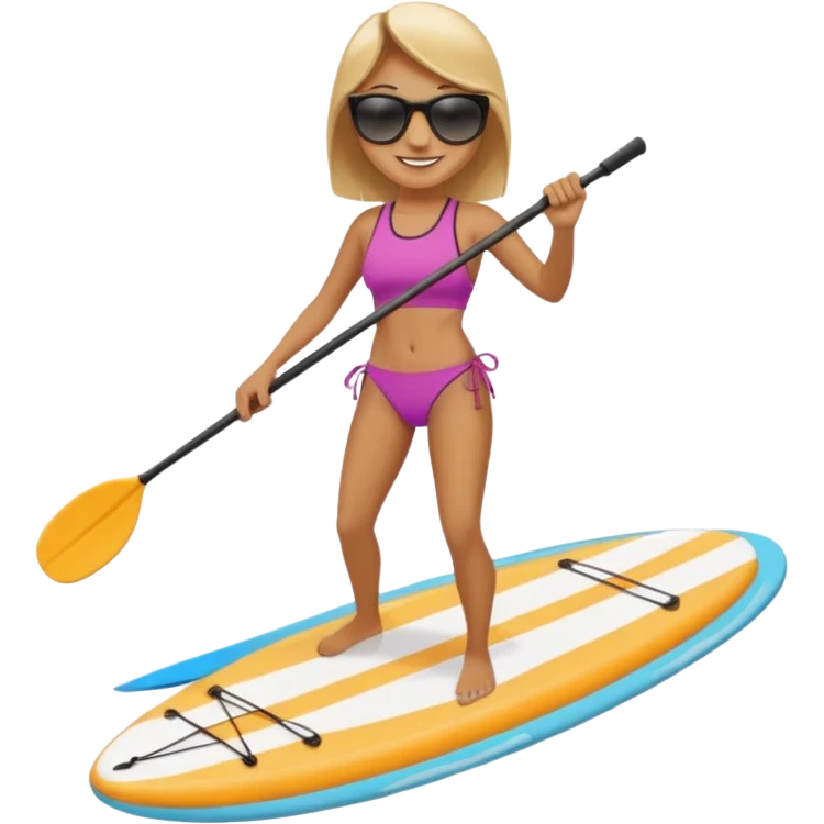 Cute paddle boarding  emoji