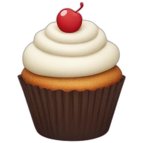 Happy cupcake emoji