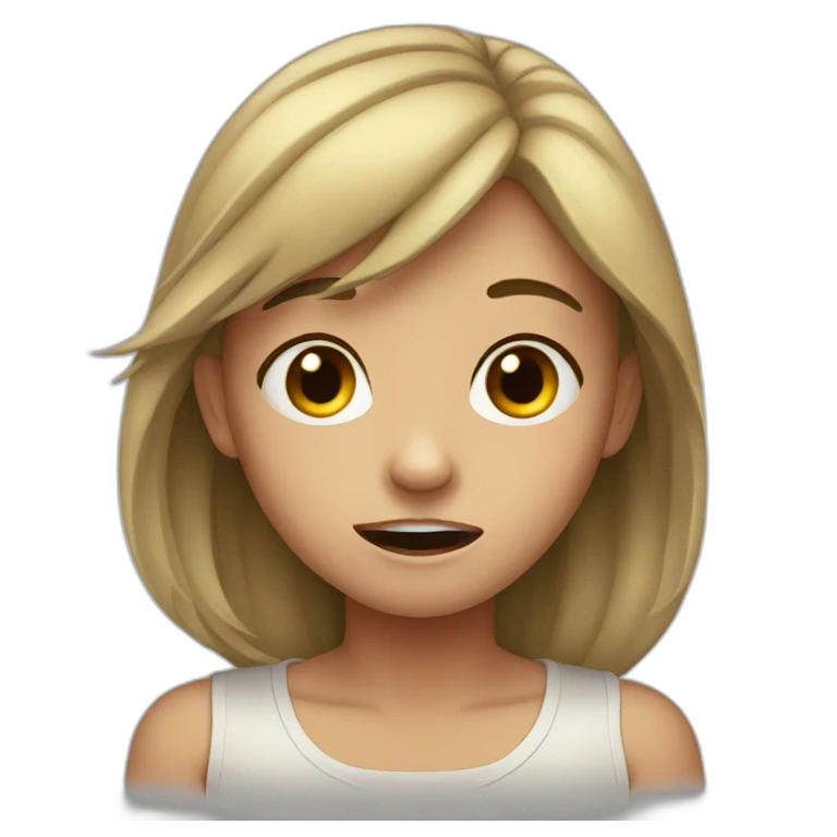 Cry girl emoji