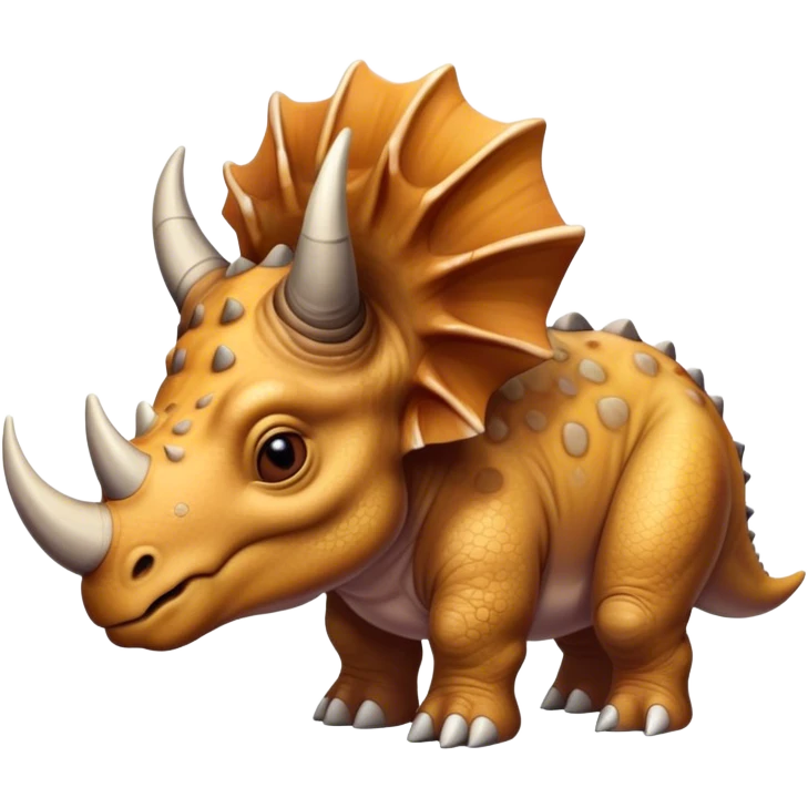 faces of different triceratops emoji