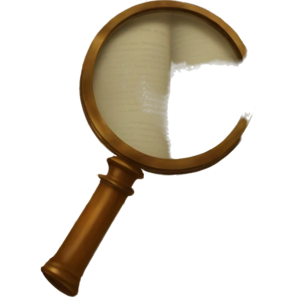 vintage book with magnifying glass emoji