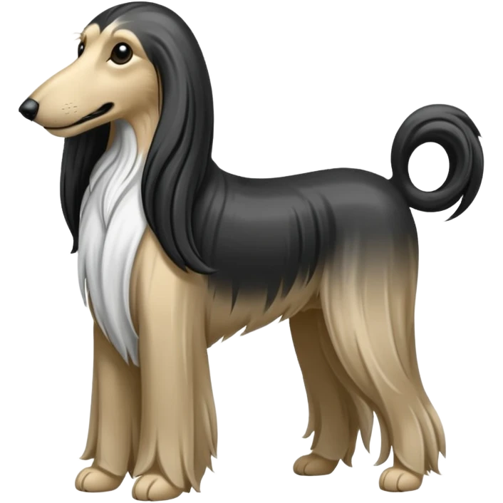 afghan hound dog  emoji