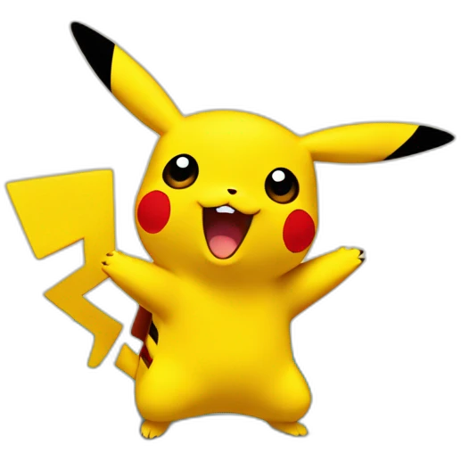 Pikachu surfing at the sea emoji