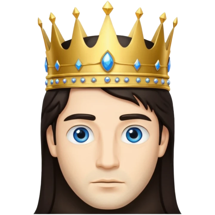 King: dark hair, blue eyes emoji