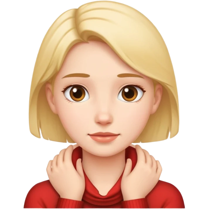 girl with hands around her neck  emoji