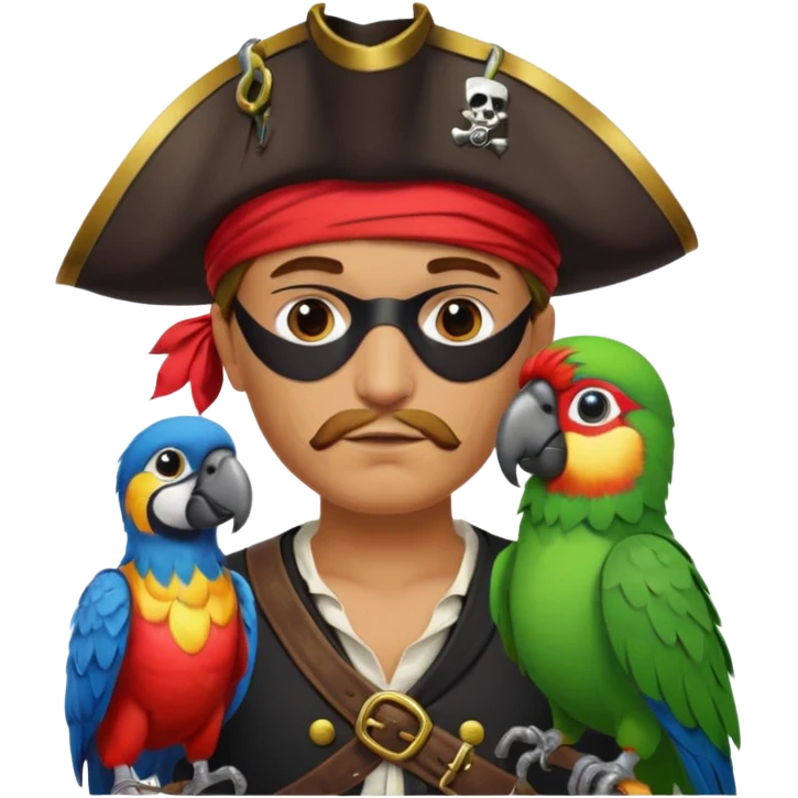 pirate and parrot emoji
