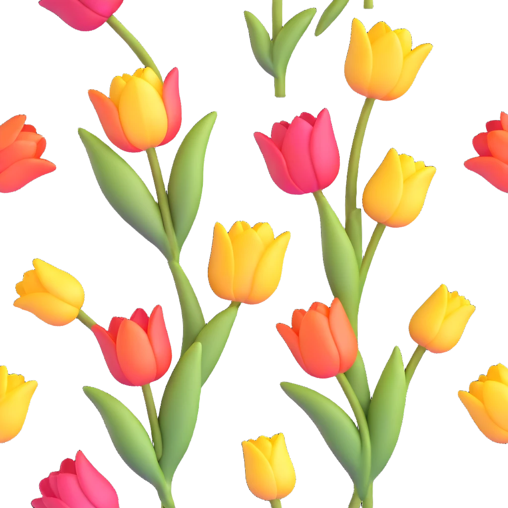 Easter tulip flower emoji