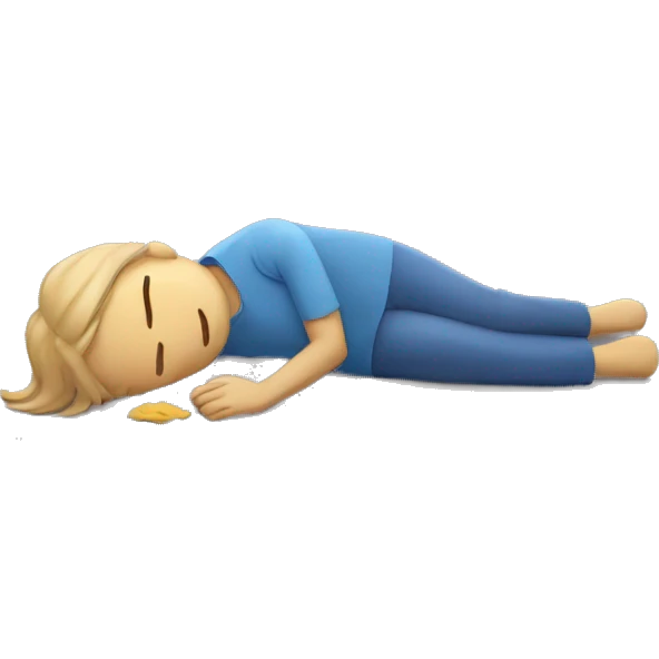 person laying sprawled on the ground face up emoji