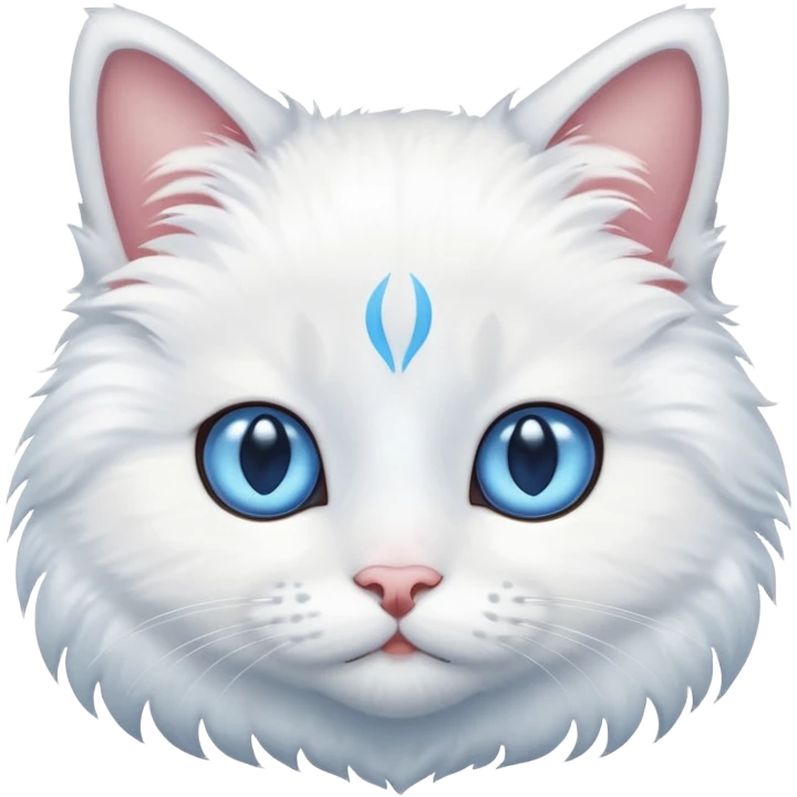 cute cat with blue eyes emoji