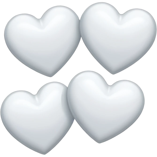 White hearts emoji