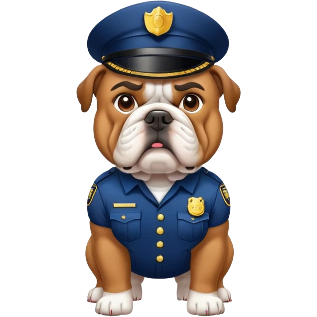 english bulldog as a security guard emoji