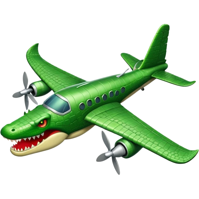 Make an emoji of a bomber plane crocodile. emoji